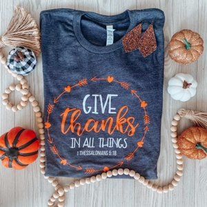 Give Thanks Long Sleeve Graphic Tee